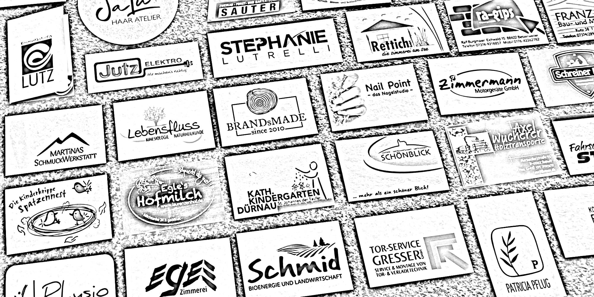 logo design mit filter fotokopie