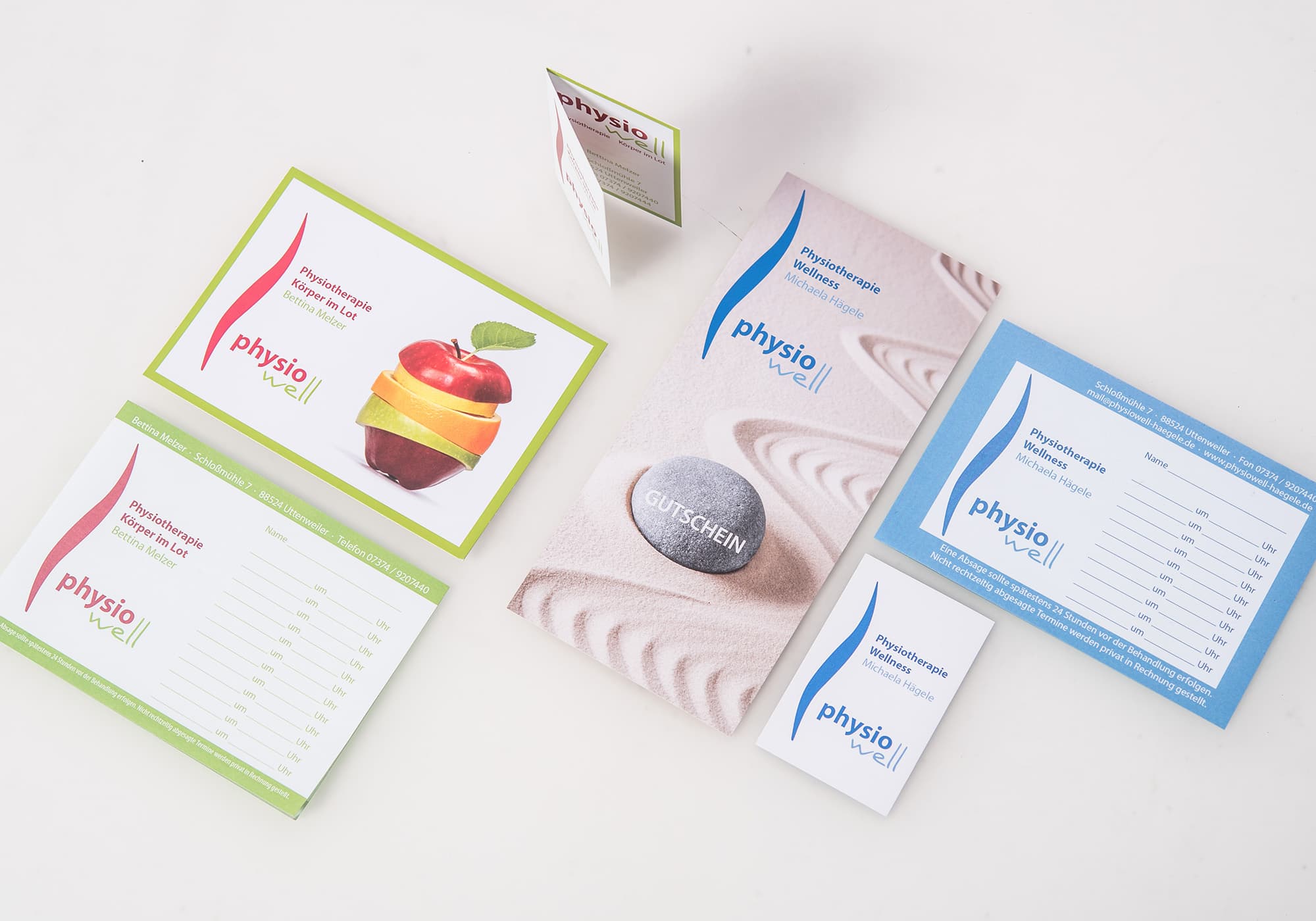 corporate design beispiele - geschäftsausstattung physio