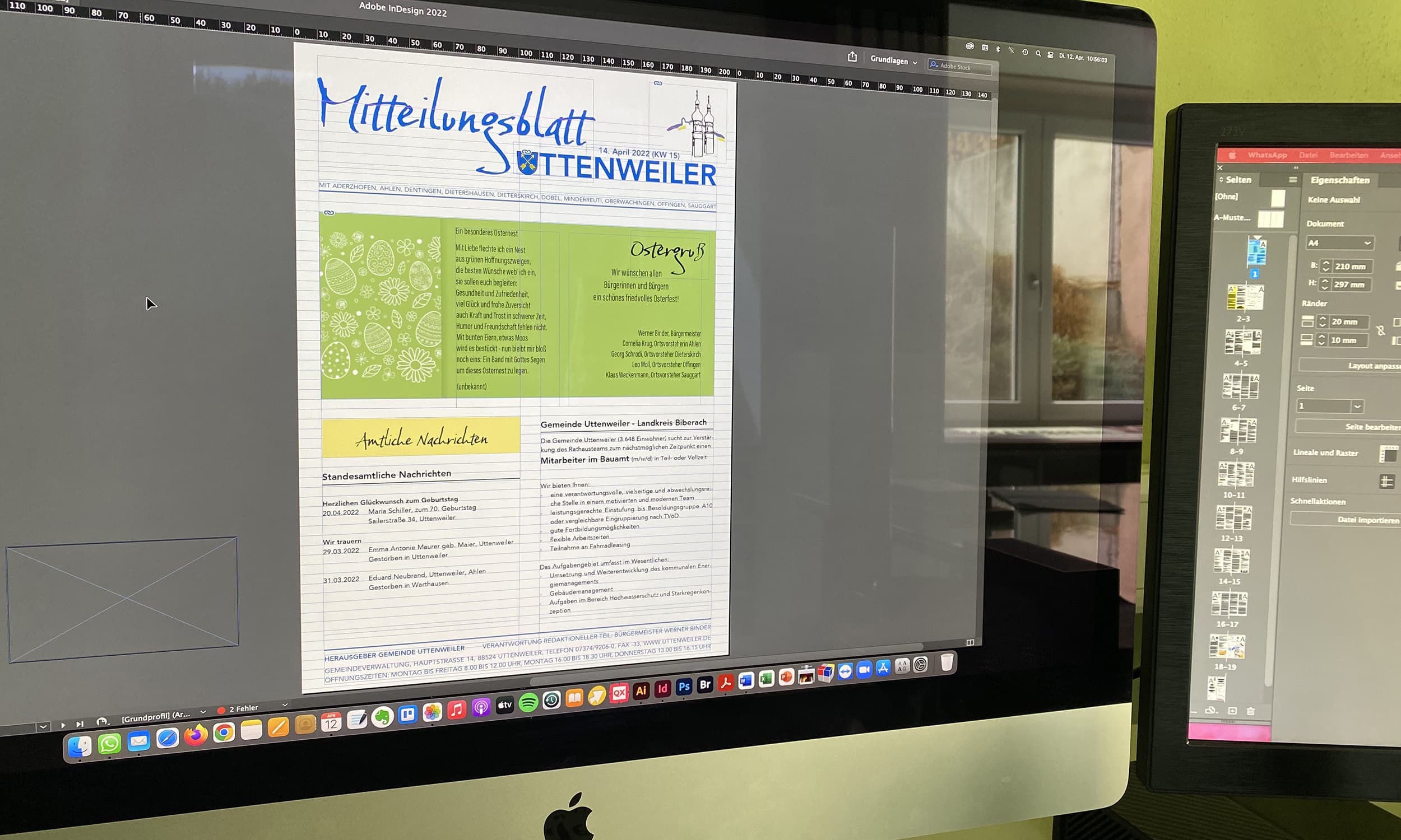 12 von 12 Einblicke beim Mitteilungsblatt setzen