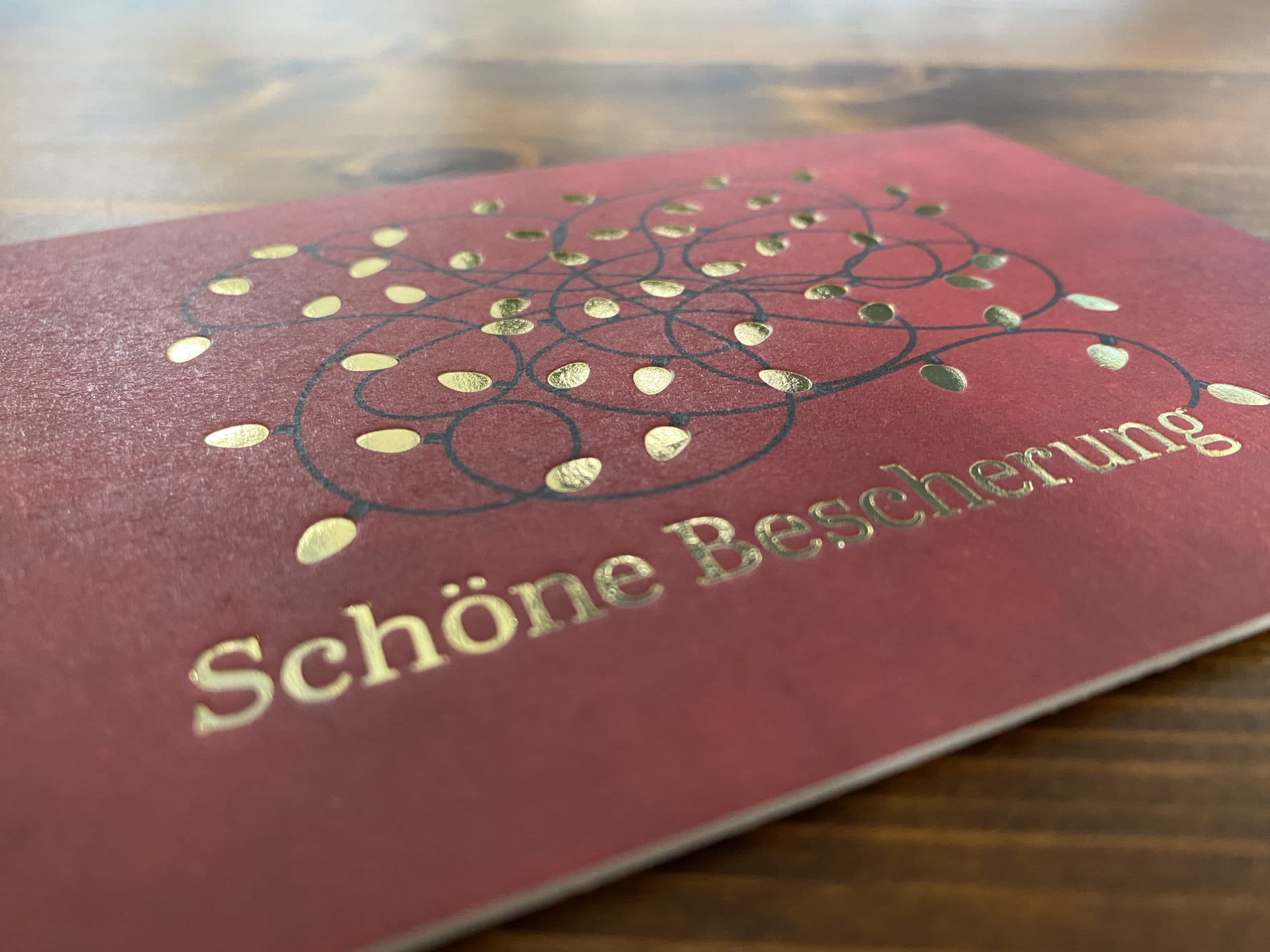 Weihnachtskarte Firmen schöne Bescherung
