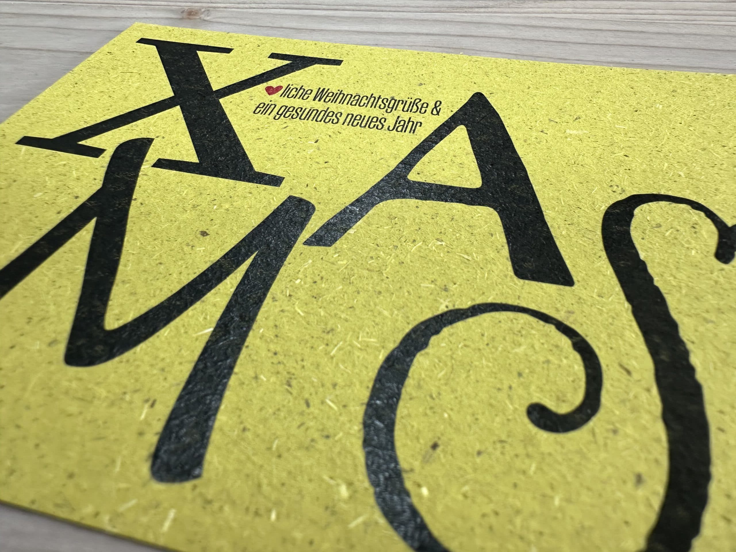 Weihnachtskarte Firmen Typografie