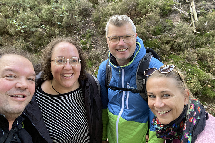 wandern mit zwei freunden und armin in der pfalz