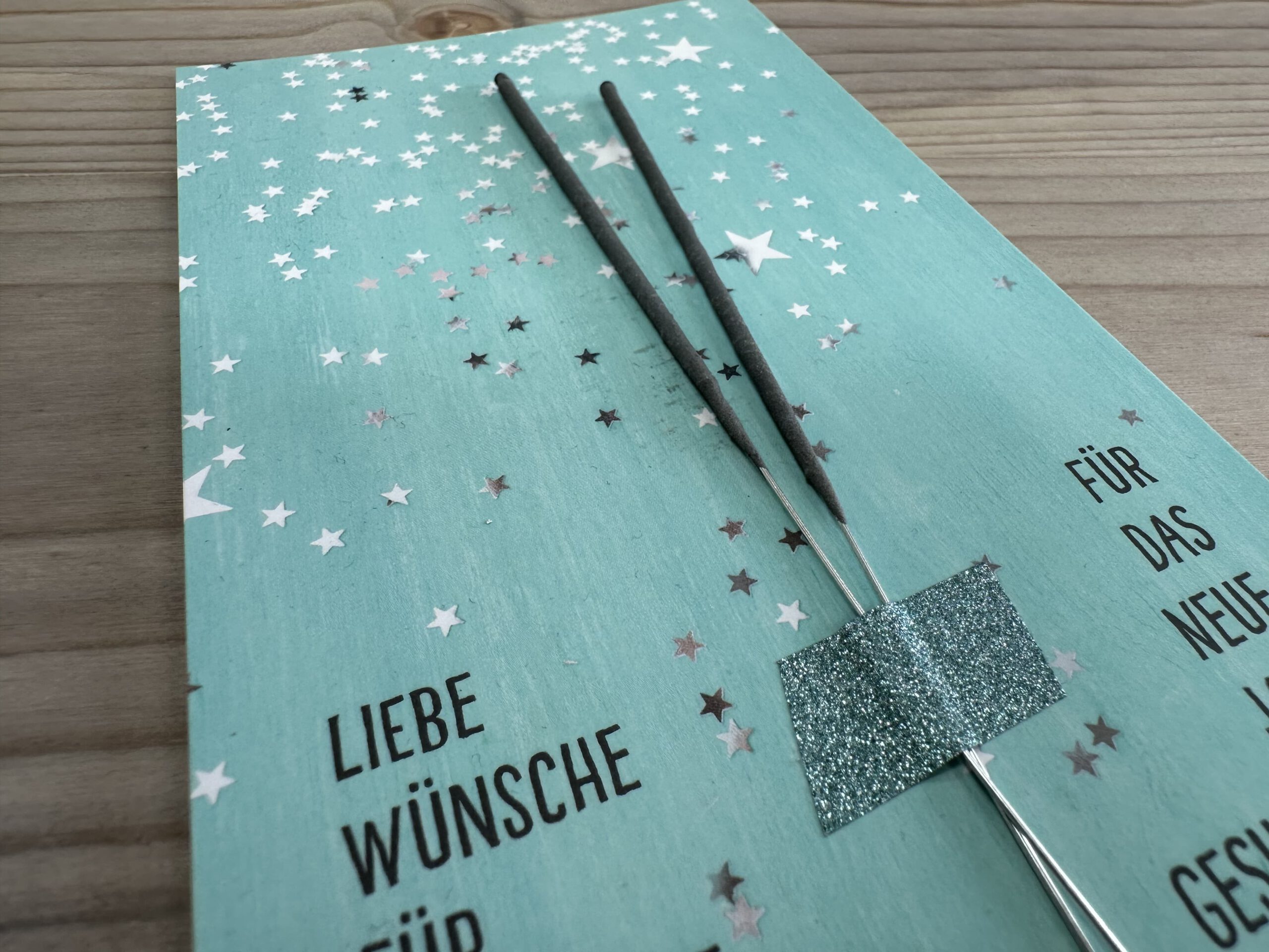 Weihnachtskarte Firmen Wunderkerzen