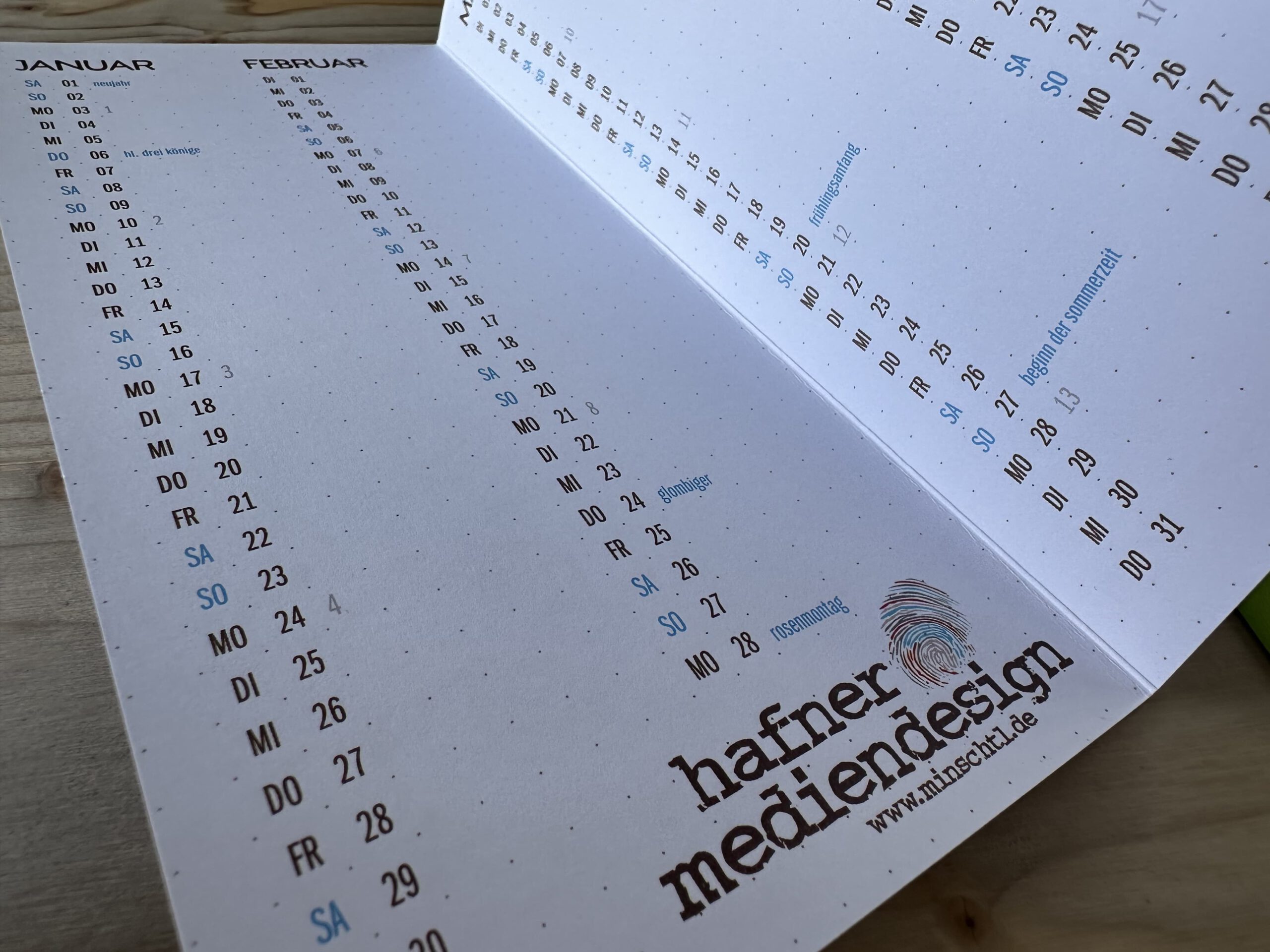 Weihnachtskarte Firmen Geschenk Kalender