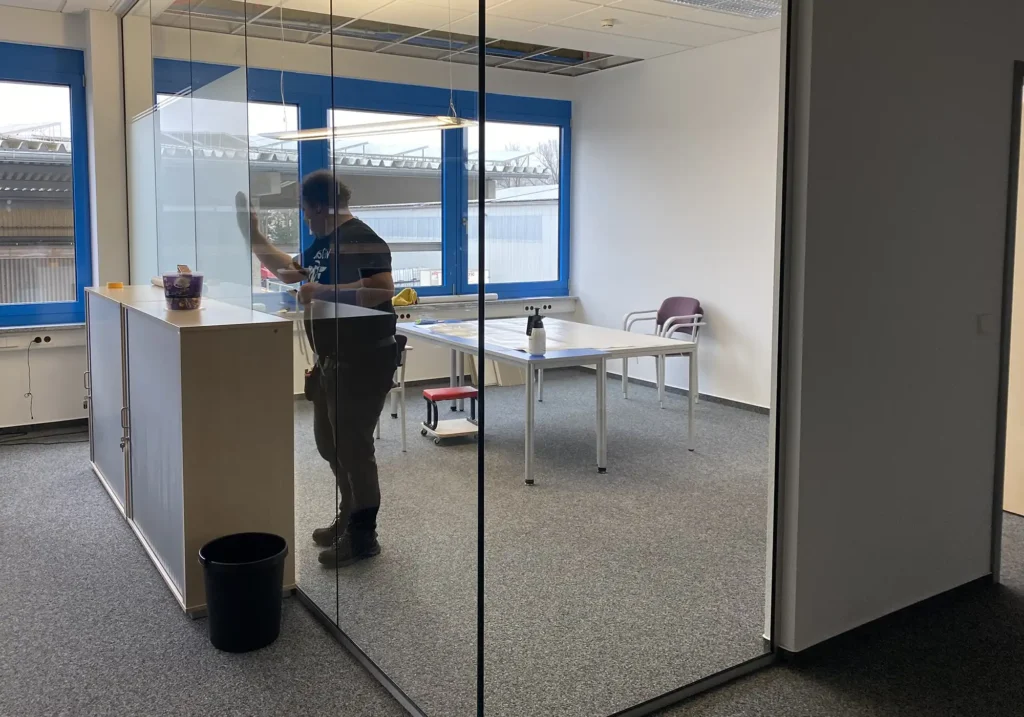 alb-elektric sichtschutzfolierung vorher